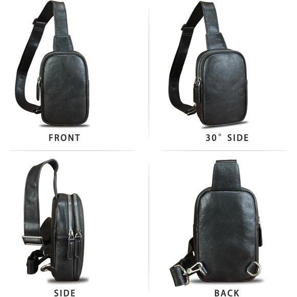 Leather Crossbody Bag Women Small Daily Use Handbag Compact Vintage - Picture 4 of 7